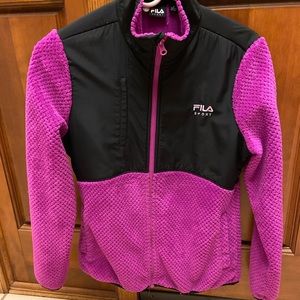 Fila  Sz S fleece zip up jacket.